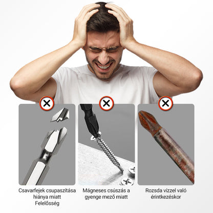 🔥🛠️ 6 darabos keresztfejű csavarhúzó készlet ⚙️💎